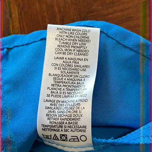 Miley Cyrus & Max Azria Blue Ruffle Blouse with Exposed Back Zipper - Picture 8 of 8